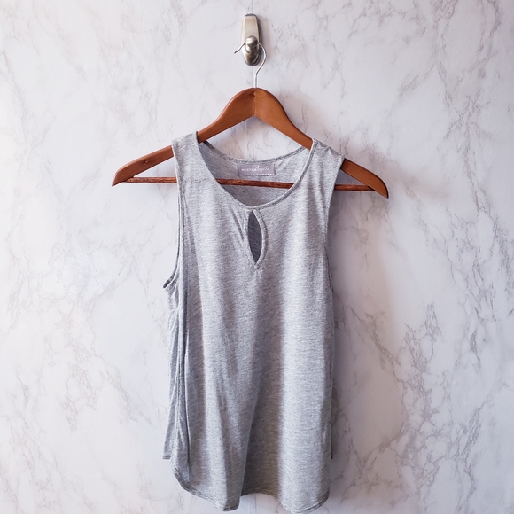 Mercer and Taylor Tops - Mercer and Taylor Keyhole Tank in Gray